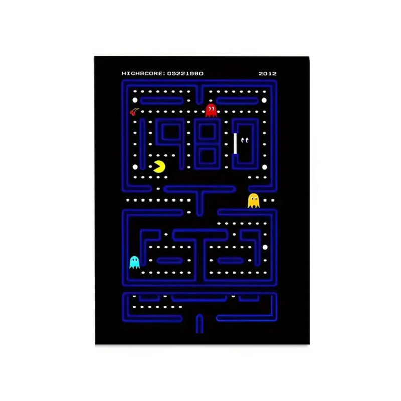 Pac-Man Canvas Art Print Poster (30x1x40cm) - ملصق